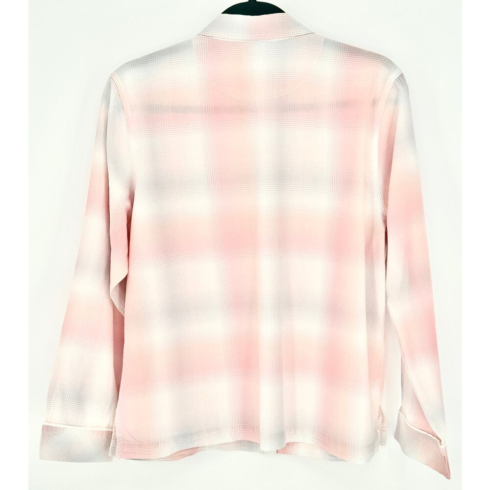 Victoria Secret long Sleeve Pink Plaid Sleepwear Shirt Womens Size M - Picture 2 of 7